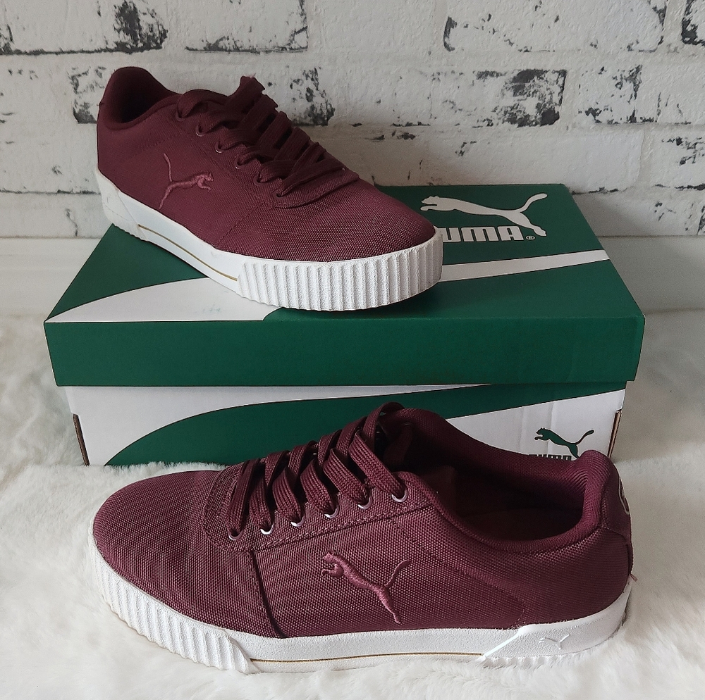 PUMA Womens Carina Summer Cat Burgundy Sneakers, 9.5 - Picture 7 of 8